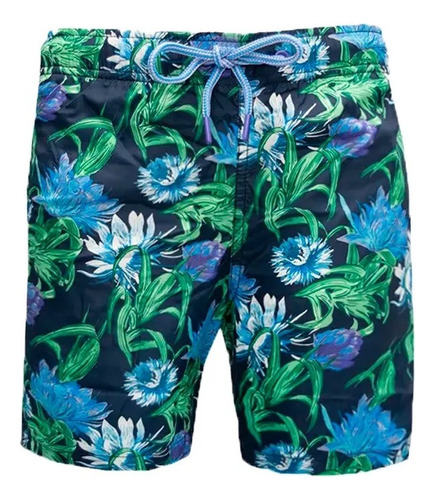 Malla Rush Town Natacion Hombre Flowers Azul Navy Cli