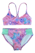 Comprar Bikini Nena Importada Floreada Con Prot Solar Talle 8 Años