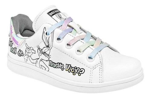 Tenis Bugs Bunny Tci 6826d Color Blanco Para Mujer Tx6