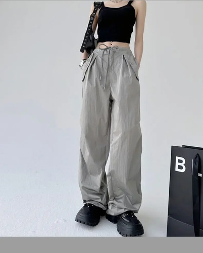 Pantalones Casuales De Verano De Pierna Ancha Para Mujer, Es