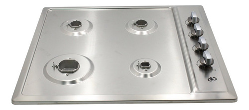 Parrilla A Gas Empotrable Eb 4 Quemadores Acero Eb-455 Color Plateado