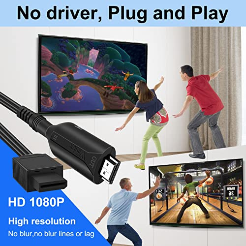 Convertidor Wiistar Wii A Hdmi Adaptador Wii Cable Hdmi 1m/3