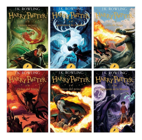 Pack Libros 2 Al 7 Harry Potter - J K Rowling - Bolsillo 