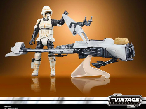 Star Wars Tvc Speeder Bike Con Scout Trooper & Grogu