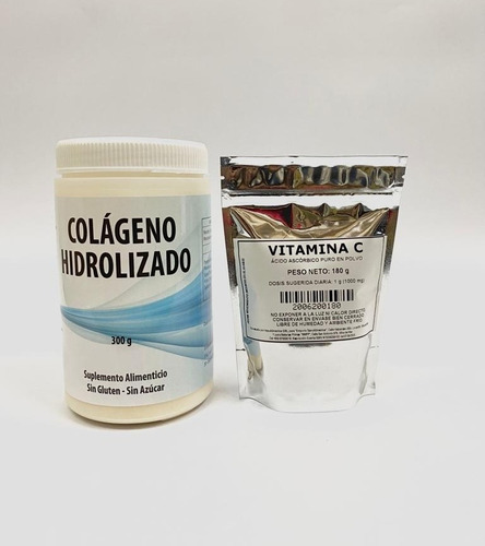 Pack Colageno Hidrolizado + Vitamina C En Polvo