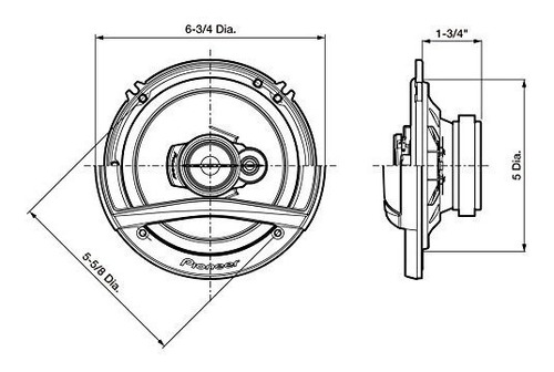 Pioneer Ts-a1676r De 6,5 Pulgadas 3-way Par De Altavoces