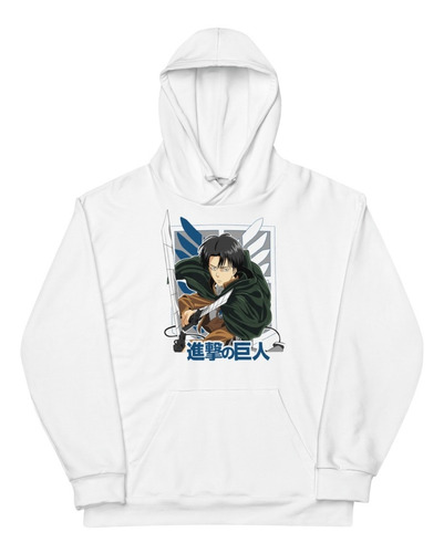 Sudadera Levi Ackerman. Escudo Shingeki No Kyojin. Anime