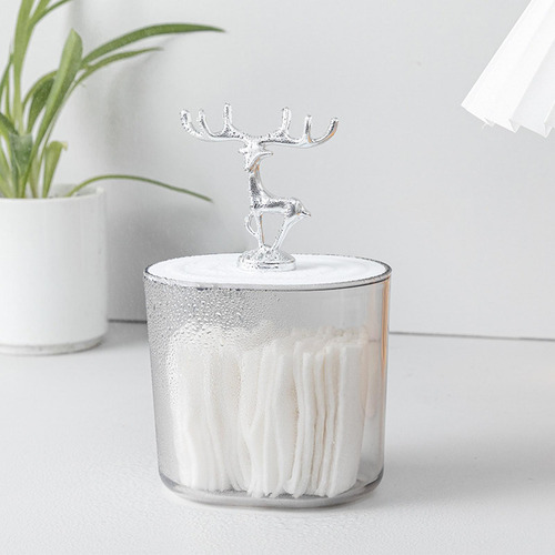 Soporte De Almohadilla De Algodón Cosmético De 2 Piezas