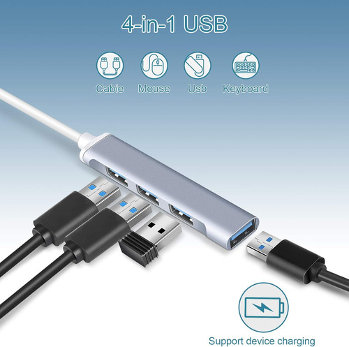 Wonkegonke Puerto Usb Hub Splitter: Usb 3.0 Multipuerto H...