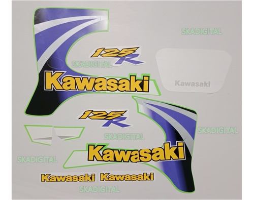 Kit Completo De Calcomanías Kawasaki  Kmx 125