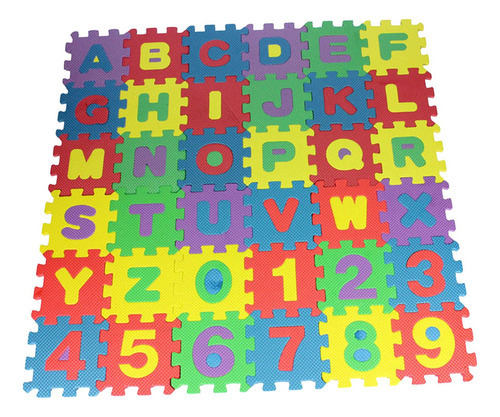 Nuevo Juego De 36 Puzzle Play Mat Alfabeto Número Eva