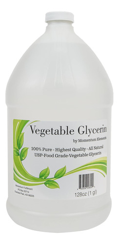 Glicerina Vegetal 100% Puro Usp  1 Galon (128 Oz) De Grado 
