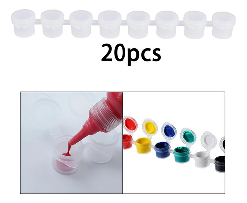 20x Mini Tiras De Botes De Pintura Vacías, Tiras 5ml 22,5cm