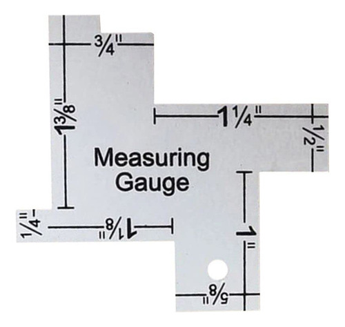 Mini Medidor Costura 1 Regla Retazo Acolchado Metal B