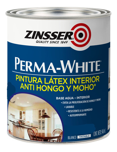 Pintura Látex Perma White Interior Zinsser 0,946l Rust Oleum