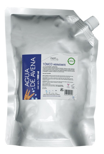 Imagen 1 de 2 de Tónico Facial, Agua De Avena (cruelty Free & Vegan ) 1000ml