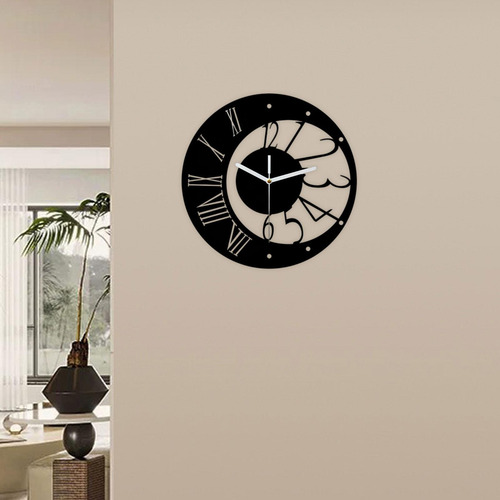 Reloj De Pared Silencioso Para Colgar En La Pared, Negro