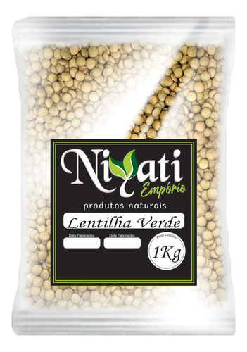 Lentilha Canadense Verde 1kg Premium - Niyati