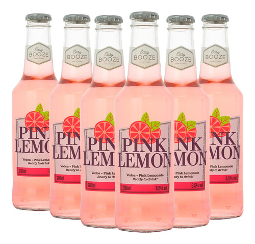 Drink Pronto Easy Booze Vodka+pink Lemon 200ml (6 Garrafas)