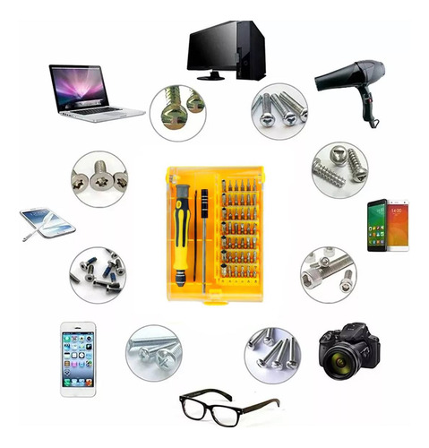 Kit De Desarmador Precision 46 En 1 Para Celular, Laptop, Cá