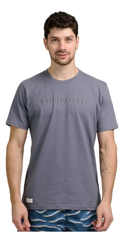 Remera Manga Corta Hombre Brooksfield Algodón Estampa 1069b