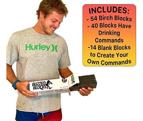 Buzzed Blocks Juego De Beber Para Adultos: 54 Bloques Con Y
