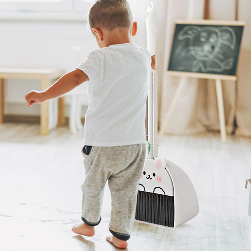 Mini Escoba Con Recogedor, Juego De Limpieza De Casa Conejo