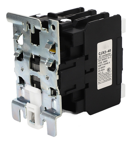 Contactor Eléctrico Ac Din Rail Mount, 3 Polos, Bajo Voltaje