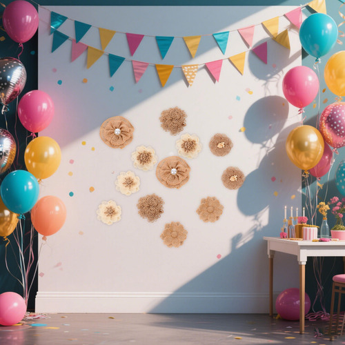 12 Unidades/2 Juegos De Lazos Decorativos De Tela De Yute Co