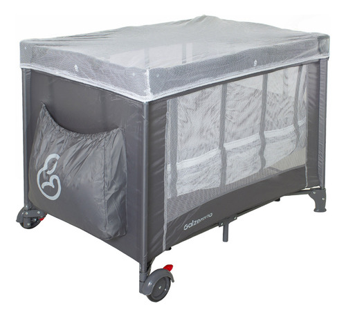 Cuna Triton Graphite con pantalla portátil Galzerano, color gris