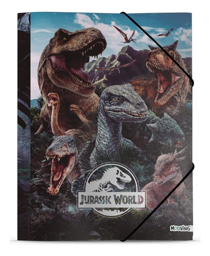 Carpeta Oficio 3 Solapas Mooving Jurassic World