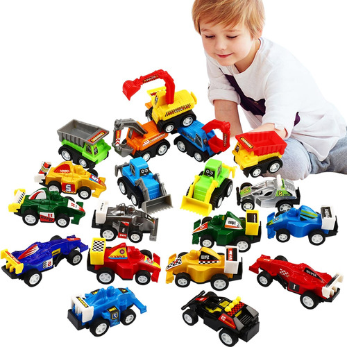 Coches De Carreras Y Camiones De Construcción Funcorntoys, 2