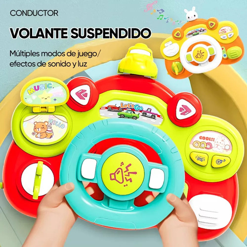Juguete Volante Para Bebe Con Luces Y Sonido Conejo Lindo Rojo