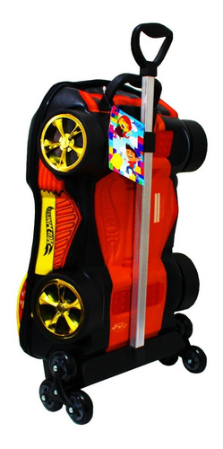 Imagem 7 de 10 de Mochilete Escolar Hotwheels Dune Dourado Maxtoy Alto-relevo