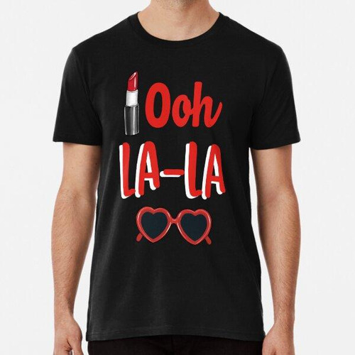 Remera Ooh La-la Lápiz Labial Rojo Y Gafas De Sol Con Forma 