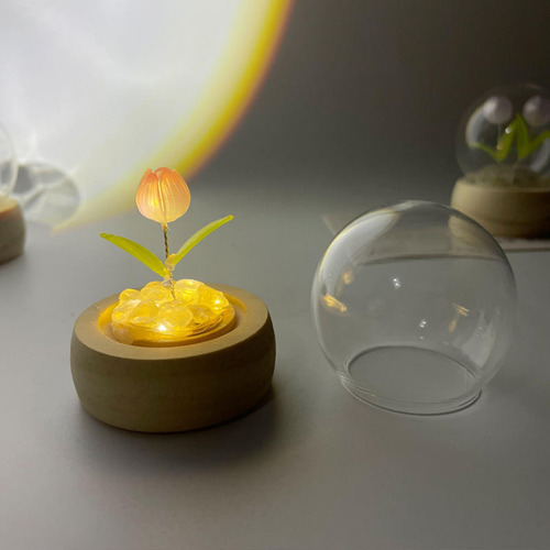 Lámpara De Noche De Tulipán Diy Flores Lámpara De 1 Flor
