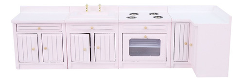 Mini Dollhouse 1:12 Muebles De Cocina Integrales De Madera
