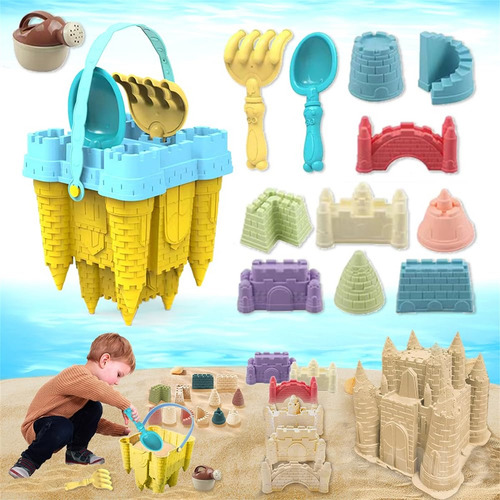 14 Piezas Castillo De Playa Playset Regalo Para Niños