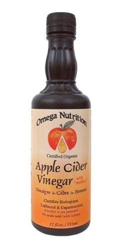 Apple Sidra Vinegar-organic (355ml) Marca: Omega Nutrición
