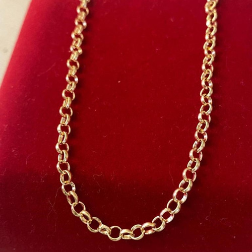 Pulseira Unissex Elo Português 3mm - 19cm - Ouro 18k