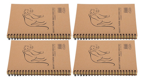 Materiais De Arte - Caderno De Desenho Em Papel Kraft (4)