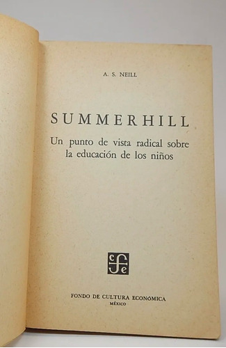 Summerhill Proyecto Educativo Alternativo A Neill B5r