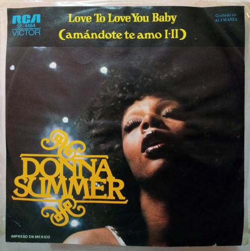 Donna Summer Love To Love You Baby Vinilo Ep 45 Rpm Promo