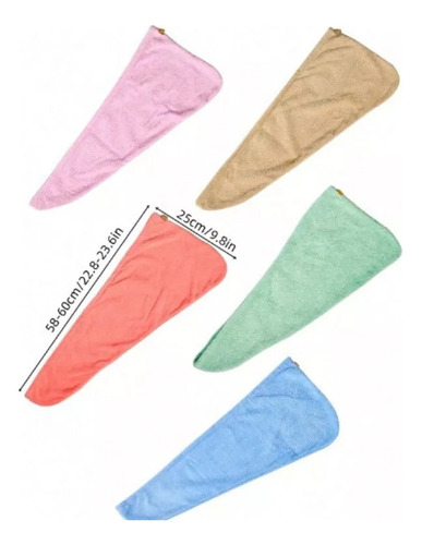 4 Toallas De Microfibra Para Secar El Cabello Gorro