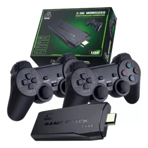 Game Stick 4k Retrô Lite 15.000 Mil Jogos 2 Controles sem Fio