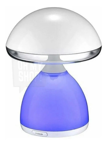Lampara Velador Hongo 7 Colores Tactil Rgb Con Bateria Recar