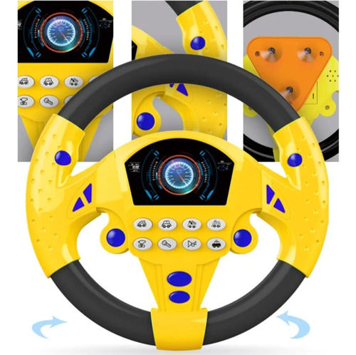 Volante Simulacion De Auto Para Niños Amarillo