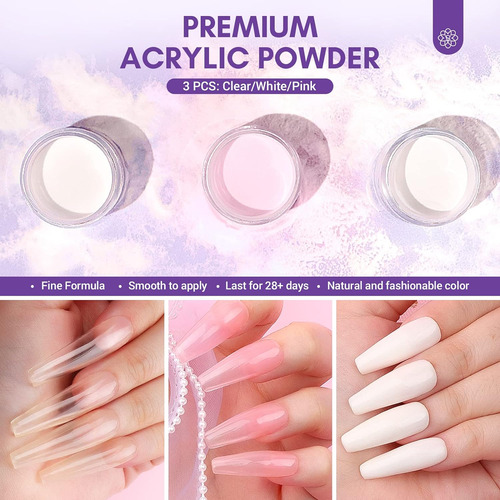 Saviland Kit De Uñas Acrílicas Con Taladro: Kit Profesional