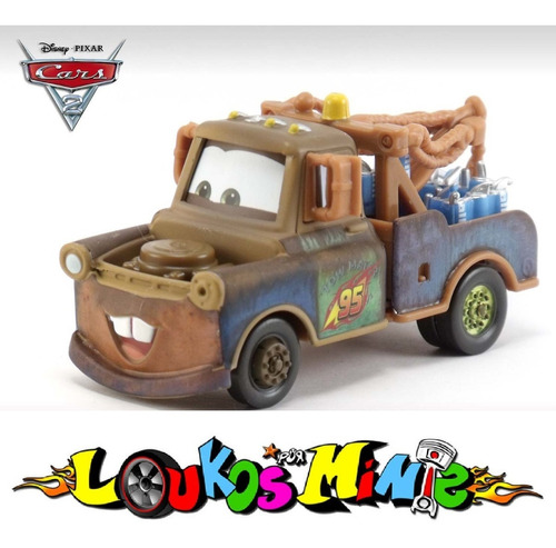 Disney Cars Mater With Allinol Cans Tokyo Party Novo Loose