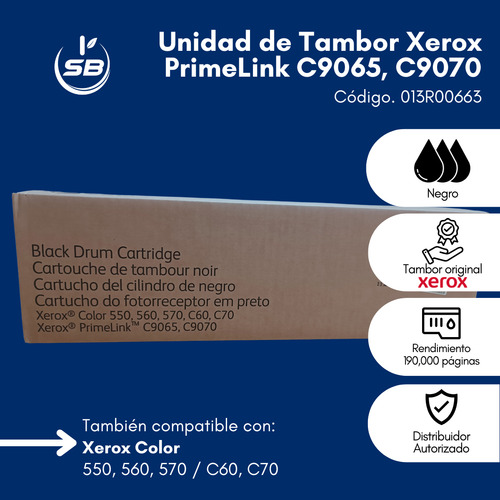 Tambor Xerox Primelink C9065 C9070 Drum Negro 013r00663